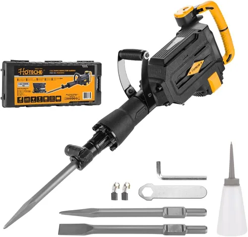 Miniatura 11 de Hoteche Taladro Martillo Rotativo 3 en 1 de 1 Pulgada SDS Plus Martillo Eléctrico 6.7-Amp/800W Velocidad Variable con Cable Taladro Martillo