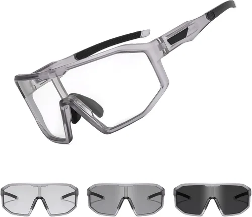 Miniatura 14 de Gafas de ciclismo fotocromáticas para hombres y mujeres, gafas de sol deportivas transparentes, para montar en bicicleta de montaña, MTB
