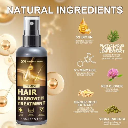 Miniatura 4 de Minoxidil Spray - 5% de minoxidil para hombres, productos de minoxidil para mujeres para el crecimiento del cabello, dispositivos de crecimiento
