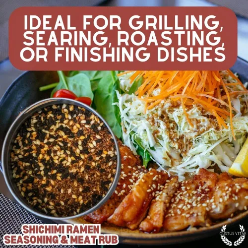 Miniatura 7 de Shichimi Ramen condimento y carne frotado – Mezcla de especias gourmet – Todo natural – Sin OMG – Hecho en Estados Unidos – Hecho a mano – Pequeño