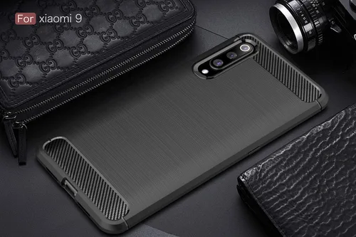 Miniatura 2 de Funda para Xiaomi Mi 9 - Funda delgada de absorción de impactos de fibra de carbono (negro)