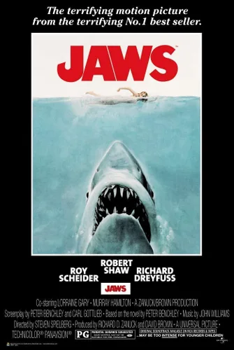 Miniatura 6 de Scorpio Posters Jaws - Mini póster de película, con licencia oficial, 11 x 17 pulgadas, con soporte para póster de madera negra