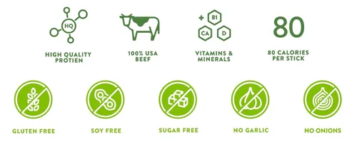 Miniatura 3 de Good Fod Foods Palitos de carne de estilo italiano – Snacks bajos en FODMAP para un intestino saludable, palitos de cecina sin azúcar, aptos