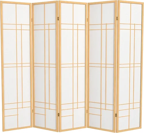 Miniatura 21 de Red Lantern Pantalla Eudes Shoji de 6 pies de altura - Palisandro - 5 paneles Rosewood