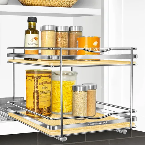 Miniatura 16 de LYNK PROFESSIONAL® Élite™ Organizador de especieros extraíble para el interior de armarios de cocina - 6-3/8 pulgadas de ancho - Cajón deslizante