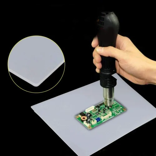 Miniatura 8 de Alfombrilla de silicona para escritorio, aislamiento y mantenimiento, resistente al calor, 932.0 °F/932 °F, alfombrilla de reparación de computadora