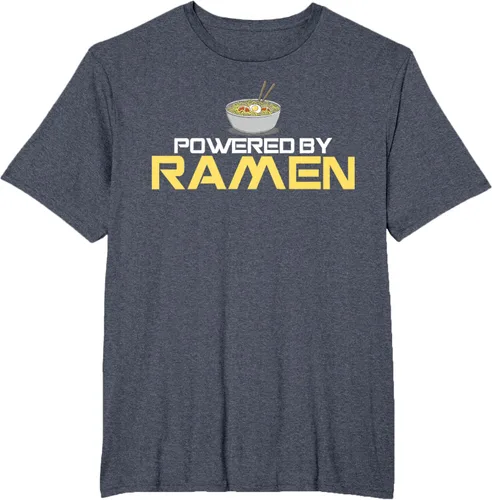 Miniatura 93 de Camiseta de fideos de anime japoneses Powered By Ramen, Negro, S