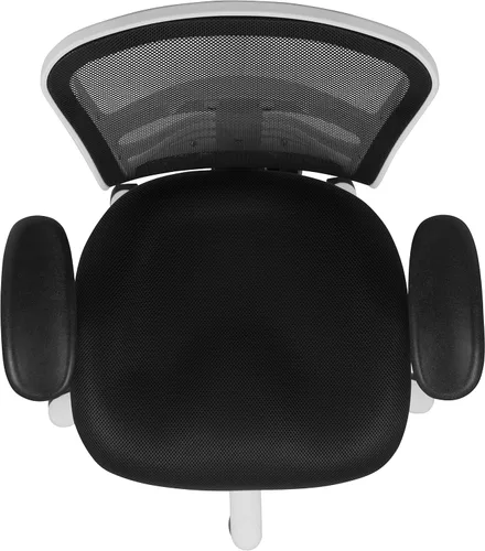 Miniatura 8 de Flash Furniture Nicholas Silla Giratoria de Respaldo Medio para Oficina y Videojuegos, Silla de Oficina Ergonómica de Malla con Soporte Lumbar Malla