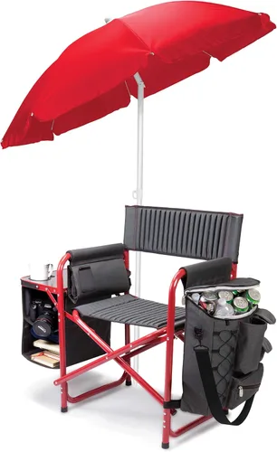 Miniatura 11 de Picnic Time Fusion – Silla plegable, Gris/Rojo Gris oscuro con detalles rojos