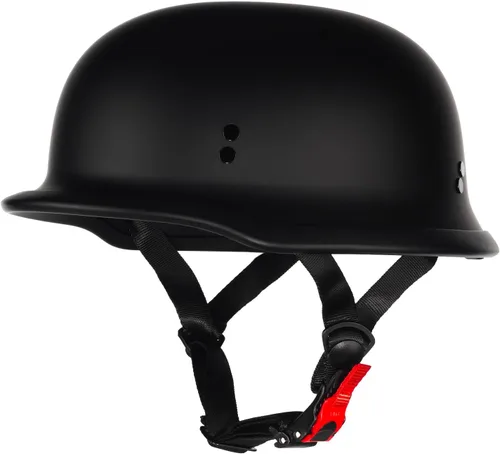Miniatura 7 de Cascos de motocicleta de media cara, casco abierto de estilo alemán retro para adultos con aprobación DOT, Modelo-308