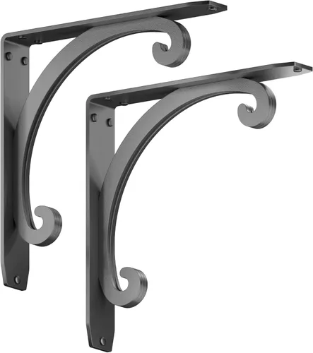 Miniatura 16 de Starby Angel Oak - Kit de soporte de estante resistente, 8 x 8 pulgadas, juego de dos soportes de metal para estanterías, estantes de madera, repisa