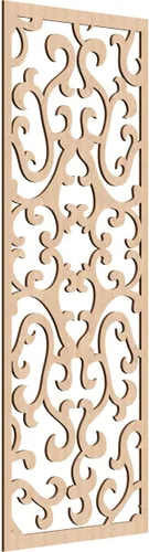 Miniatura 145 de Smithfield Paneles de pared decorativos de madera con calado, 13 3/8 pulgadas de ancho x 34 3/8 pulgadas de alto x 3/8 de alto, roble rojo rojo