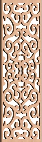 Miniatura 170 de Eveline - Paneles decorativos de pared de madera con calado, 13 3/8 pulgadas de ancho x 34 3/8 pulgadas de alto x 3/8 de alto, roble rojo rojo