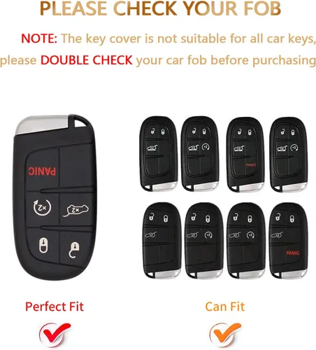Miniatura 2 de OFFCURVE Funda para llavero con llavero para Jeep Dodge, funda de protección de TPU suave para Jeep Grand Cherokee Renegade Chrysler 200 300 Dodge