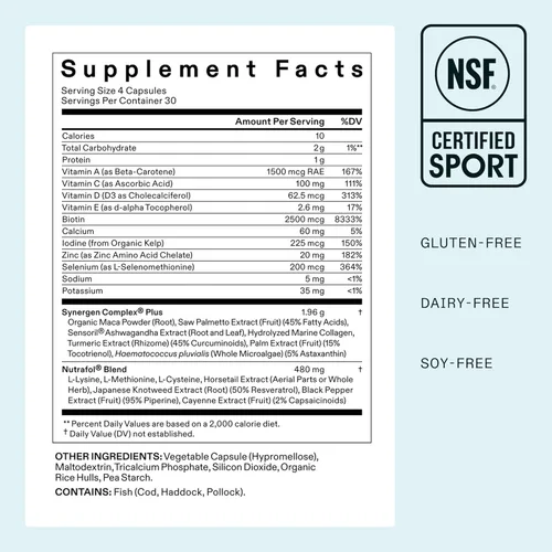 Miniatura 7 de Nutrafol Suplementos para el Crecimiento del Cabello Women's Balance para Mujeres, Edades 45 y Más, Clínicamente Probados para Cabello Visiblemente