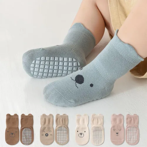 Miniatura 2 de Calcetines de algodón antideslizantes para bebés y niñas, 8 pares