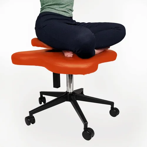 Miniatura 6 de Topay Silla de rodillas con patas cruzadas para amantes del yoga, fanáticos del fitness y aquellos con dolores de espalda o piernas (naranja)