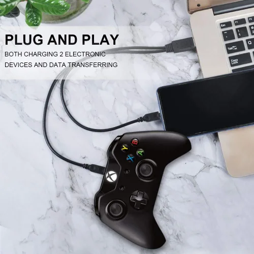 Miniatura 4 de UCEC Cable de carga doble micro USB Splitter que alimenta hasta dos dispositivos micro USB a la vez desde un solo puerto USB (paquete de 1)