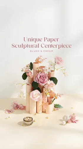 Miniatura 4 de Ling's Moment - Juego de cajas de flores de lujo para matrimonio con diseño en azul y blanco natural, para manualidades, matrimonios, ramos