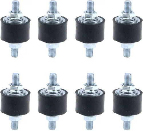 Miniatura 10 de MY MIRONEY Juego de 4 soportes de goma de 0.591 x 0.591 in Aislador antivibración con pernos M4 x 0.394 in Amortiguador