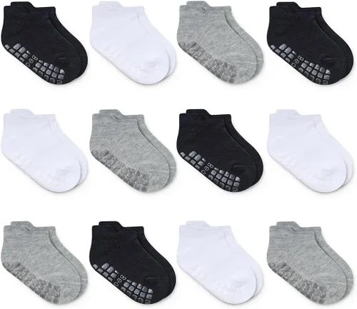 Miniatura 9 de Calcetines tobilleros antideslizantes para bebés con agarraderas para caminar de 0 meses a 7 años