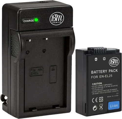 BM Premium Cargador de batería y batería EN-EL25 de alta capacidad para cámaras digitales Nikon Z30, Z50, Z 50, Z50 II, Z fc