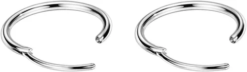 Miniatura 5 de FANSING Aretes de aro para mujer, aretes de aro de cartílago de moda, aretes de acero quirúrgico para hombre