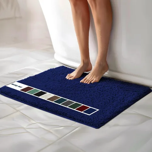Miniatura 36 de Muddy Mat Alfombras de Baño de Chenilla de Microfibra de Secado Rápido Antideslizantes Lavables, Extra Gruesas, Suaves y Altamente Absorbentes Gris