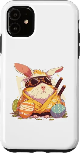 Miniatura 5 de iPhone 15 coloridos huevos de Pascua caza Ninja conejillo de indias con orejas de conejo