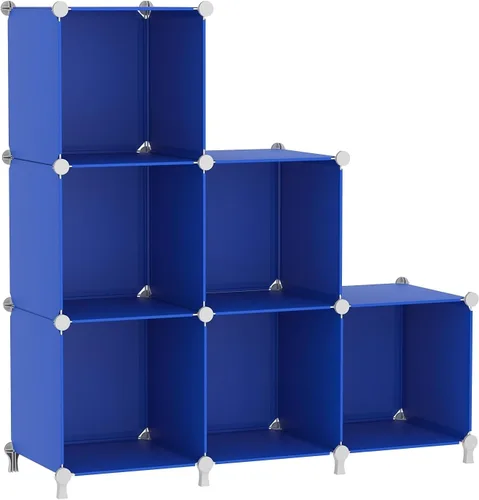 Miniatura 11 de AWTATOS Organizador de Almacenamiento en Cubos, Estantes de Cubos de Almacenamiento Estantería, 6 Cubos Organizadores de Closet y Almacenamiento