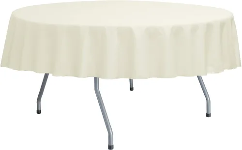Miniatura 26 de Ultimate Textile Poly-Cotton Twill 60-Inch Round Tablecloth - Fits Tables Smaller Than 60-Inches in Diameter, Navy Blue