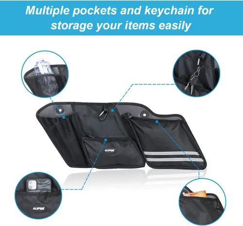 Miniatura 3 de AUFER Organizadores de alforjas de motocicleta para lado izquierdo y derecho, bolsas de almacenamiento, bolsa organizadora compatible con Touring