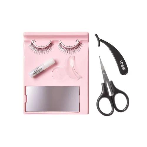 Miniatura 5 de Kiss Lash-101 - Kit de pestañas postizas todo en uno para principiantes, pestañas de tira reutilizables, fácil de aplicar, 1 par de pestañas