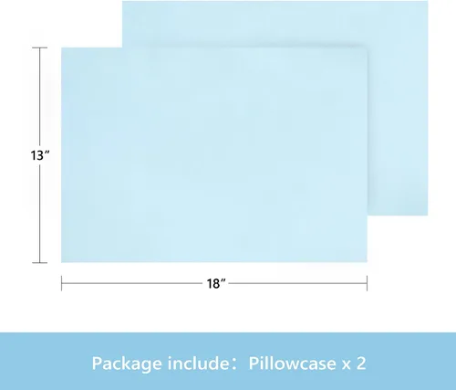 Miniatura 2 de TILLYOU Paquete de 2 fundas de almohada para niños pequeños con cierre de sobre, 13" x 18" de microfibra sedosa y suave, fundas de almohada de viaje