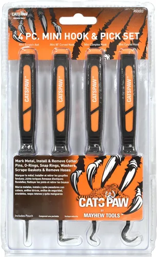 Miniatura 2 de Mayhew Tools 60003 CatsPaw - Juego de ganchos y púas, cromo-vanadio, juego de 4 piezas