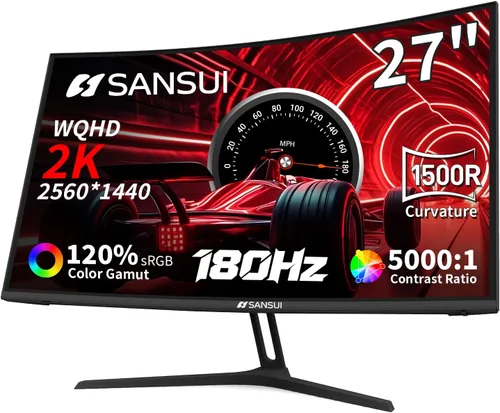 Miniatura 13 de SANSUI - Monitor de 22 Pulgadas 120Hz, Monitor de Computadora FHD con Relación de Contraste 4000:1 con Sincronización Adaptativa, HDR 100% sRGB