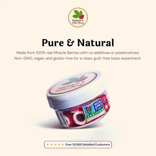 Miniatura 7 de El Tarro de Viaje, Baya Milagrosa Como se Vio En TV y TikTok, Fruta Ledidi Premium de Nature's Wild Berry, Convierte lo Agrio en Dulce con Bayas que