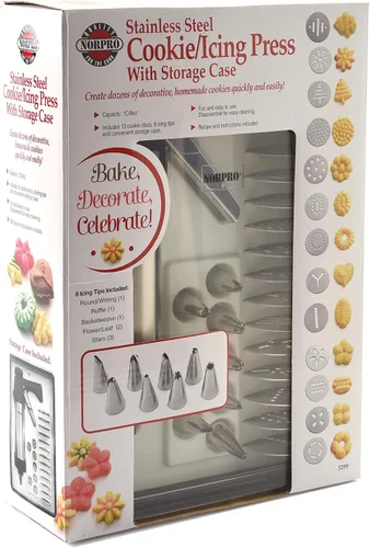 Miniatura 4 de Norpro 3299 S/S - Prensa para galletas/glaseado con estuche