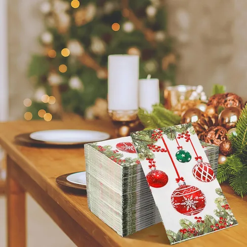 Miniatura 4 de Jinei 300 servilletas de papel decorativas desechables para invitados, para baño, hogar, tocador, cocina, boda, Navidad, vacaciones, decoración