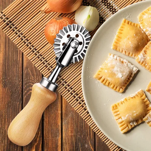 Miniatura 5 de Cortador de rueda de pastelería – Rueda cortadora de pasta – Rueda de corte de pizza para ravioles de masa para uso doméstico y cocina, 1.3 pulgadas
