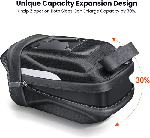 Miniatura 7 de Bolsa de asiento de bicicleta, bolsa rígida de EVA para debajo del asiento, bolsa de sillín de bicicleta, paquete de bicicletas de ciclismo