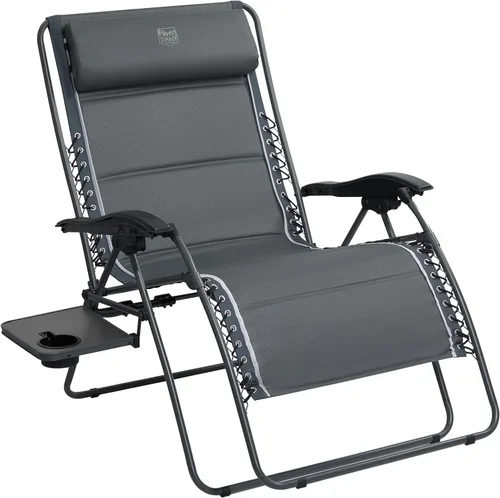 Miniatura 11 de TIMBER RIDGE Silla de gravedad cero de gran tamaño, 33 pulgadas de ancho, silla reclinable XXL de gravedad cero con mesa lateral, silla de descanso