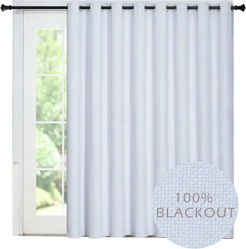 Miniatura 11 de Cortinas opacas con aspecto de lino de 84 pulgadas de largo, 100% absolutamente opacas, con aislamiento térmico, ahorro de energía, con textura, 2