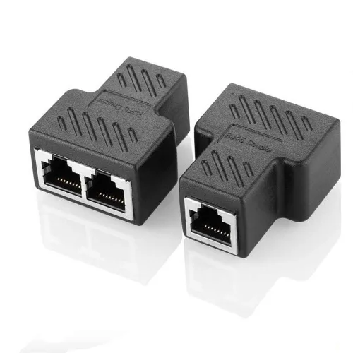 Miniatura 4 de Conector divisor RJ45, adaptador de red USB 1 a 2 hembra de doble LAN Ethernet compatible con Cat5, Cat5e, Cat6, Cat7