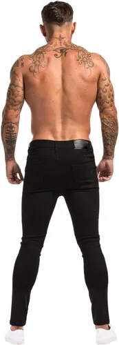 Miniatura 6 de GINGTTO - Jeans rasgados, elásticos y ajustados para hombre