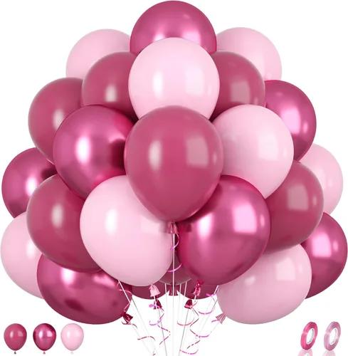 Miniatura 9 de Paready Globos de nube, 60 globos de fiesta de nubes azules y blancas con estampado de nubes, globos de látex azul bebé, globo de confeti azul