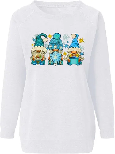 Miniatura 3 de Ugly Christmas Sweatshirt for Women Funny Xmas Printed Blouse Long Sleeve Crewneck Shirt Casual Holiday Tops