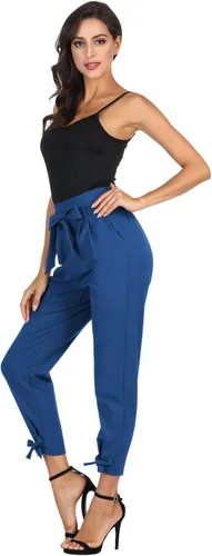 Miniatura 2 de GRACE KARIN - Pantalón deportivo tipo lápiz para mujer, diseño informal de tiro alto para el trabajo, con lazo y bolsillos