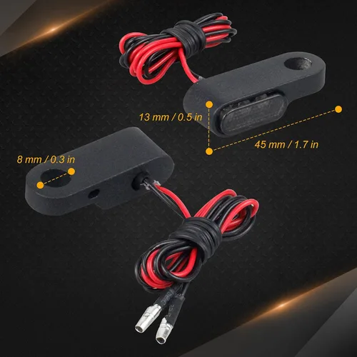 Miniatura 5 de NTHREEAUTO Luces intermitentes LED mini para manillar, luz marcadora delantera para motocicleta, compatible con Honda Shadow Harley Dyna Sportster