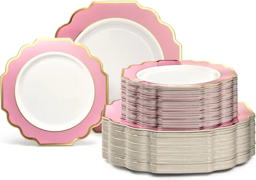 Miniatura 30 de OCCASIONS juego para 25 comensales (200 piezas), 80 comensales (640 piezas), 120 comensales (960 piezas), blanco imperial, 10.5 pulgadas, 7.5 A.